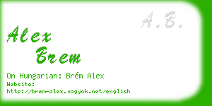 alex brem business card